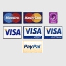 We accept Major credit and debit cards, and PayPal